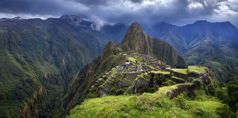AI generative image based on the Inca city of Machu Picchu in Peru, South America.